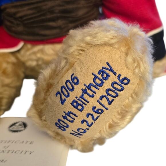 Queen Elizabeth 80th birthday ,ltd ed. bear COA 245/2006 by Hermann Spielwaren - Picture 14 of 15